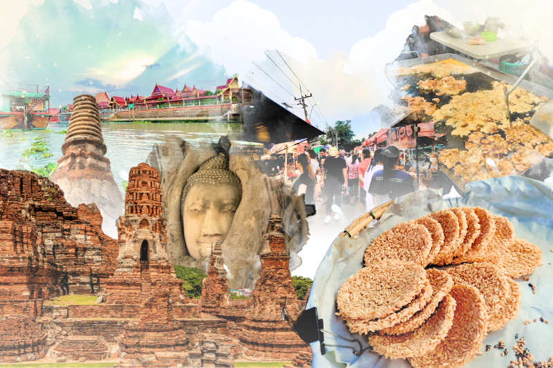 왓 마하탓 & 선셋 크루즈 & 야시장