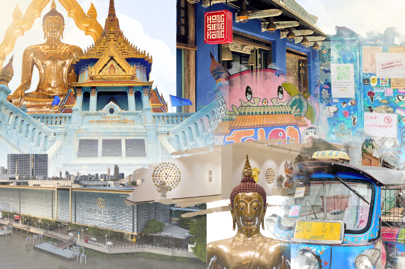 리버 시티 & 탈랏 노이 & 카페 & 왓 트라이밋-황금 불상