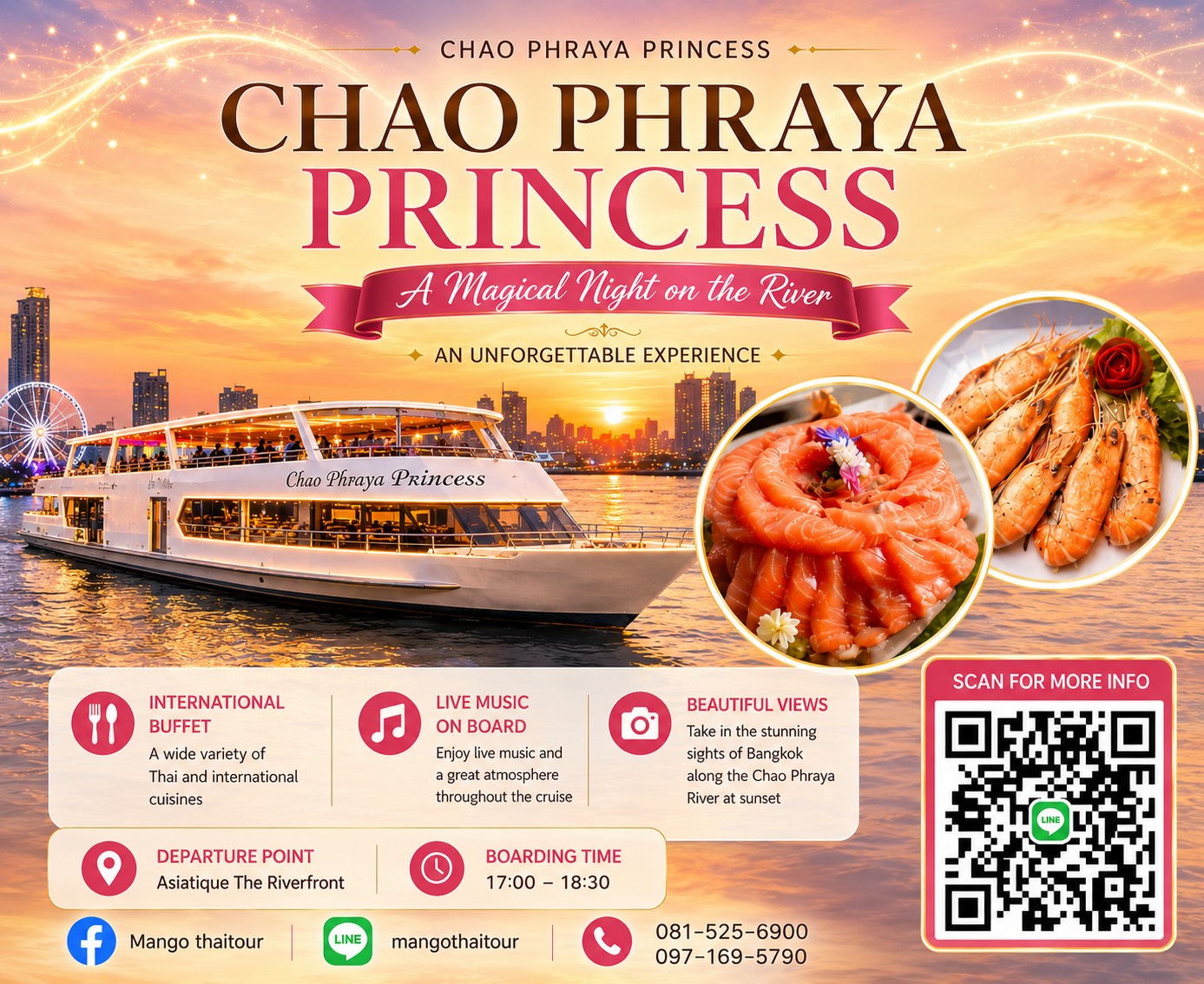 Chao Phraya Princess Sunset Cruise